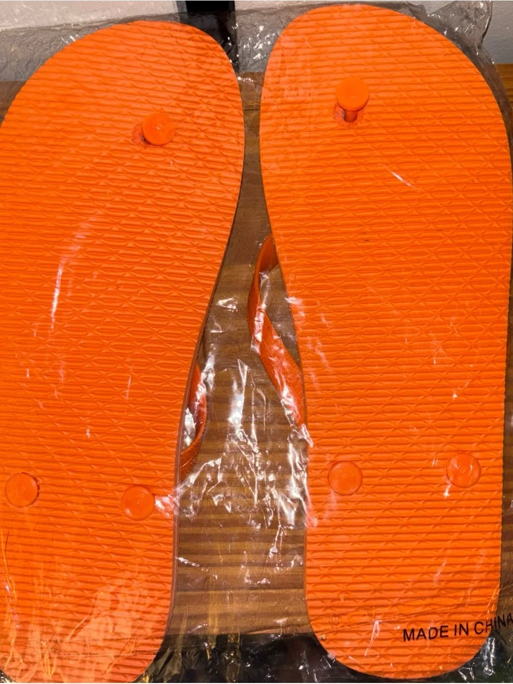 Orange Graphic Flip Flop Sandals - Shock Top